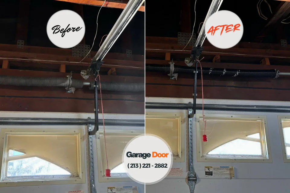 Before and after: garage door repair Hawesville, KY